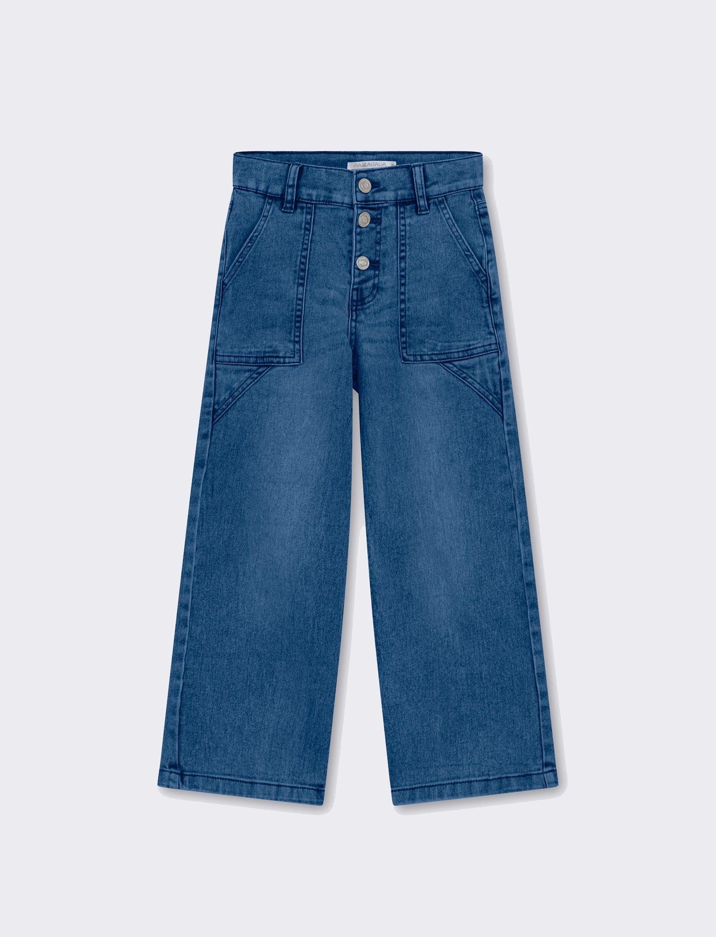 Jeans abbottonatura frontale da bambina - Denim