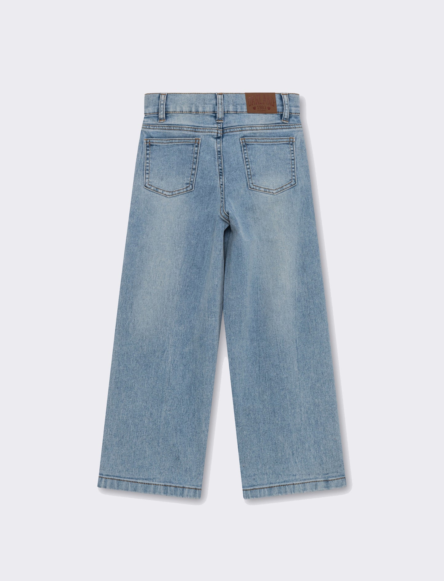Jeans abbottonatura frontale da bambina - Denim chiaro