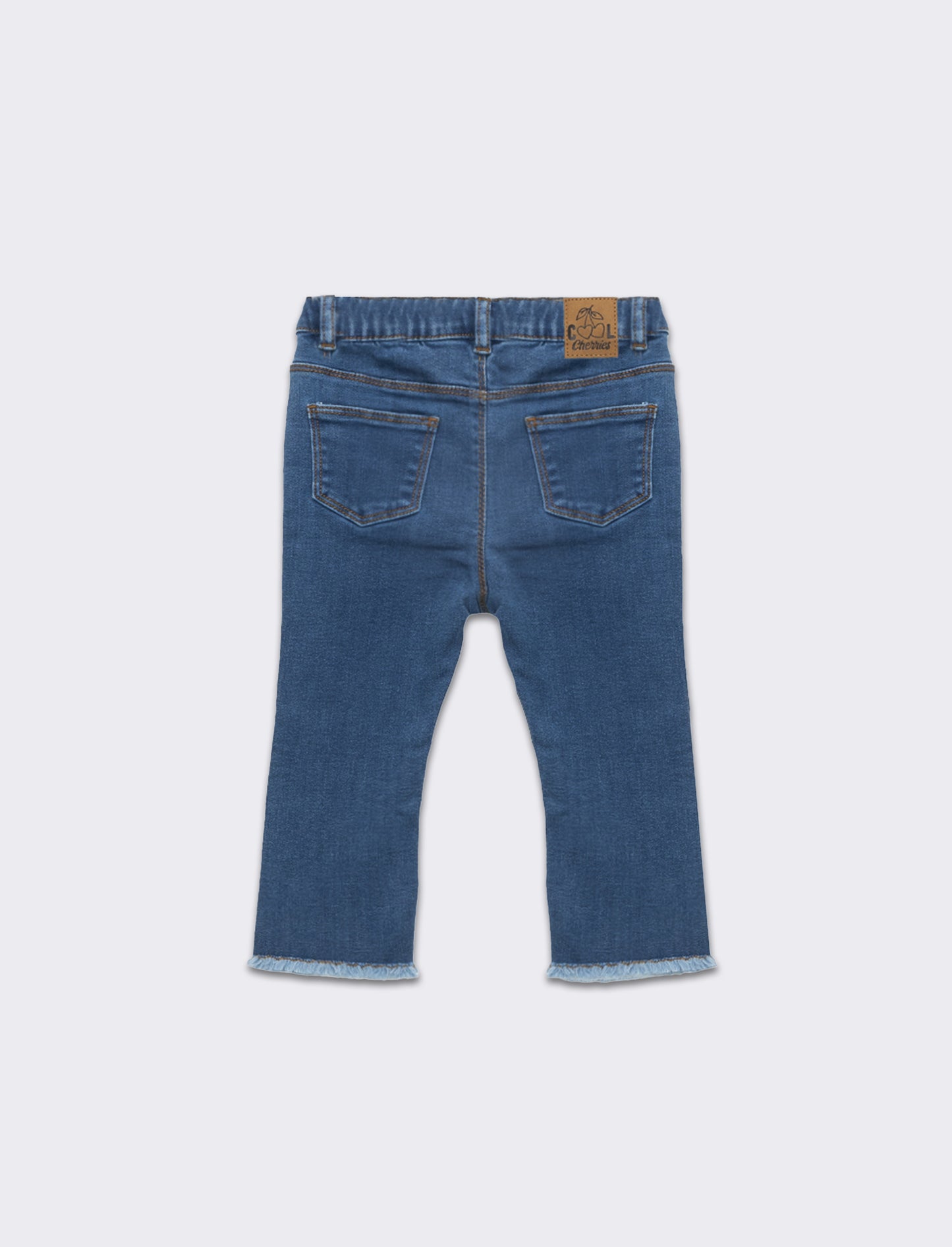 Jeans con taschine da neonata - Denim