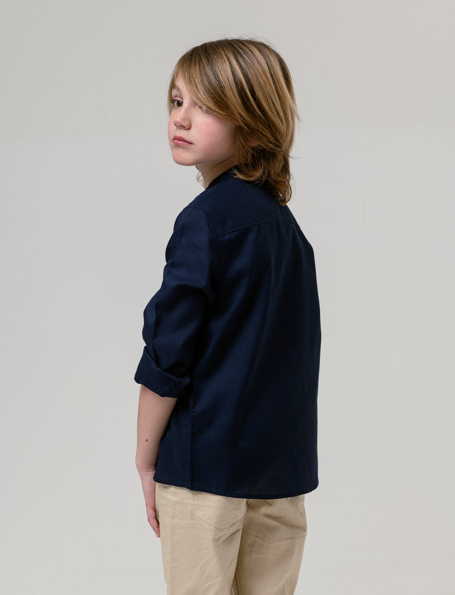 Camicia maniche lunghe da bambino - Blu