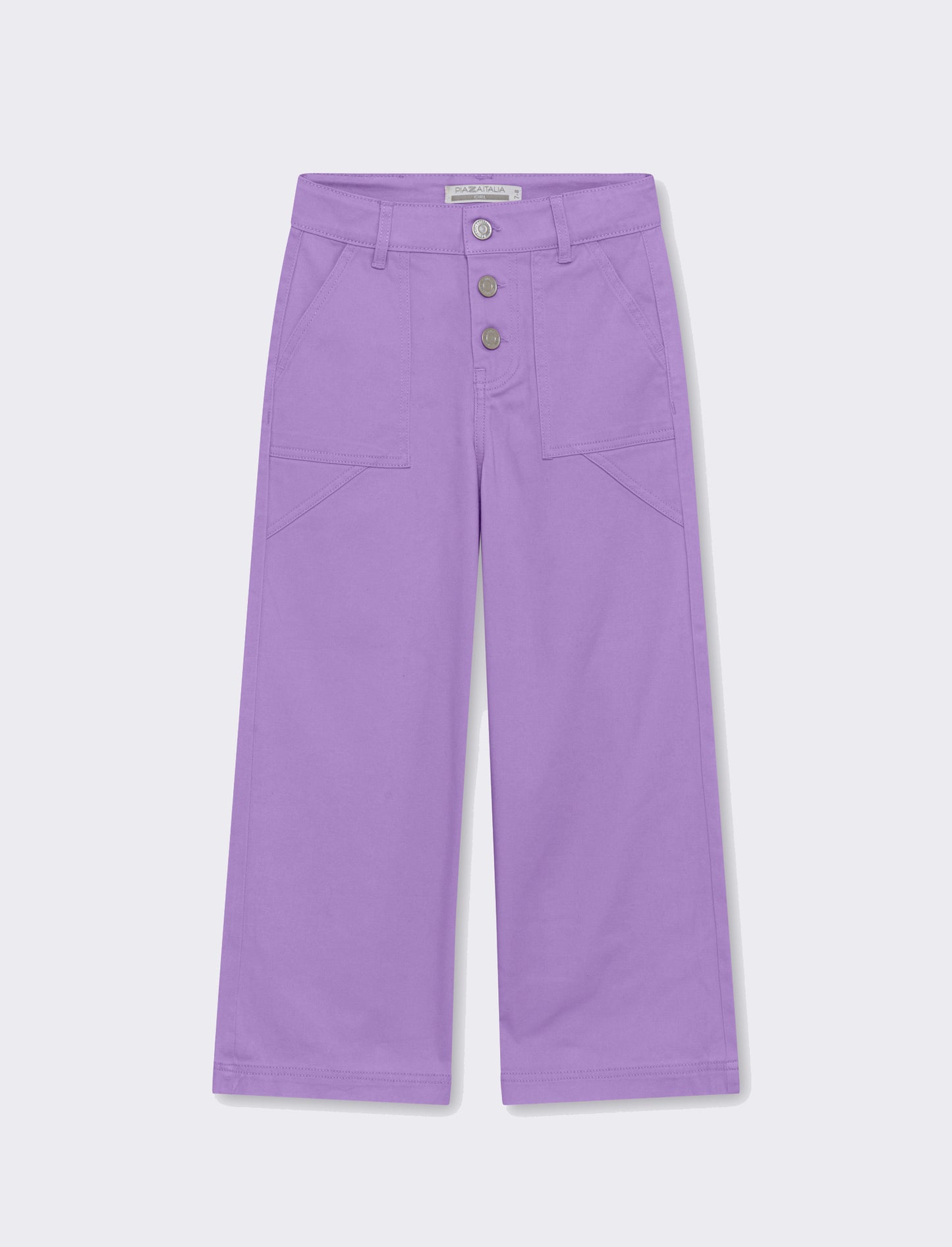 Pantalone con tascone da bambina - Lilla