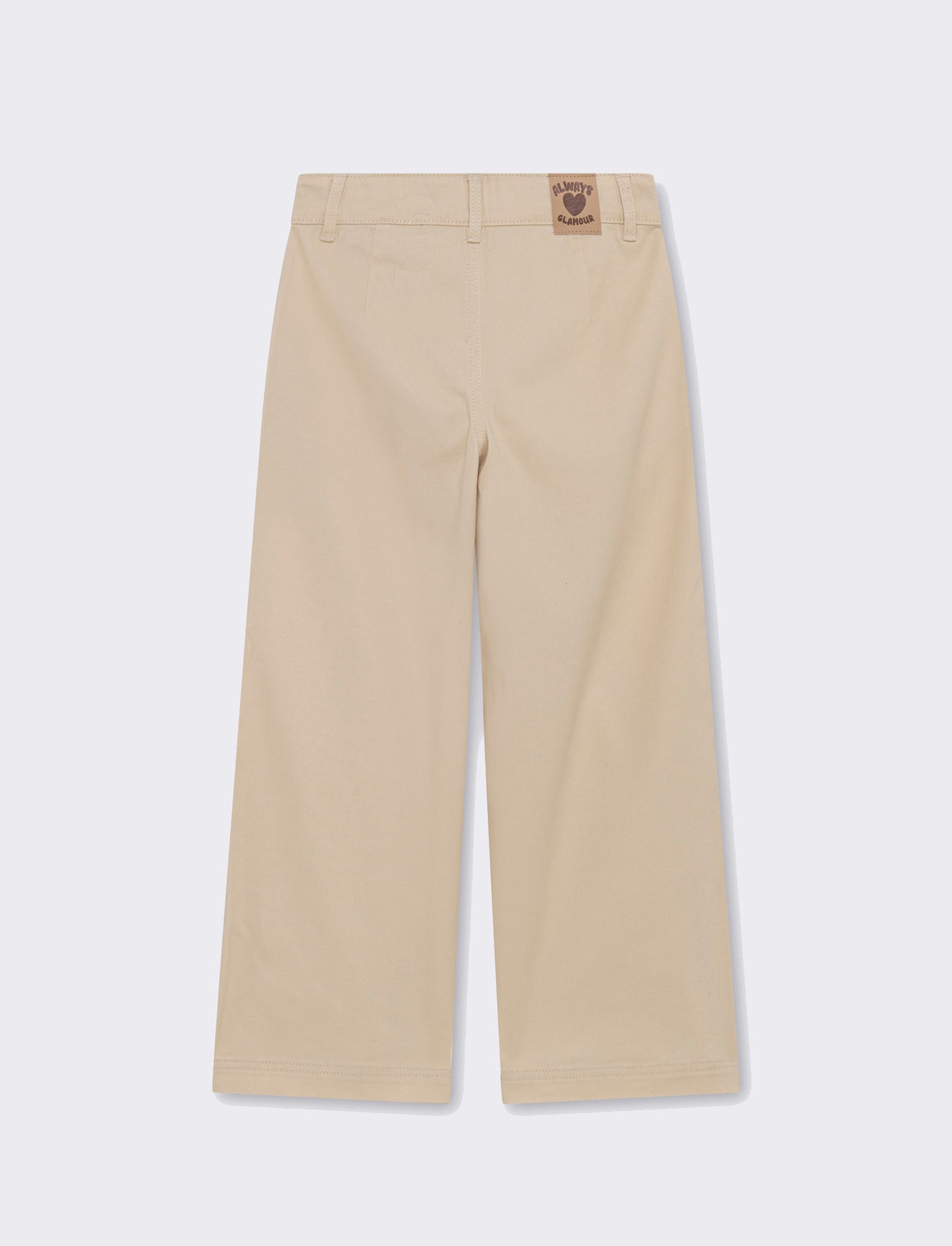 Pantalone con tascone da bambina - Beige