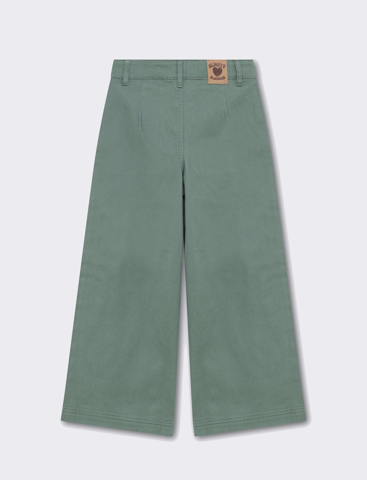 Pantalone con tascone da bambina - Verde