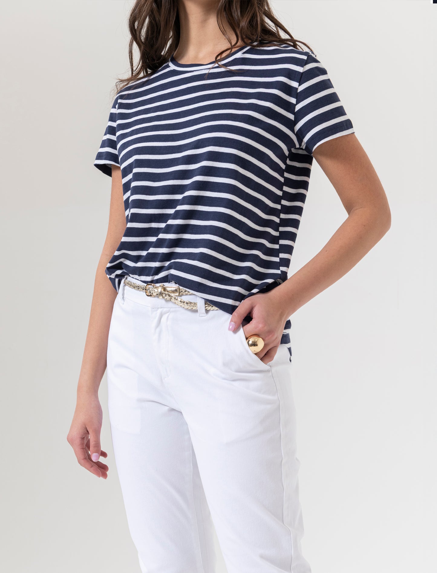 Pantalone con cintura da donna - Bianco