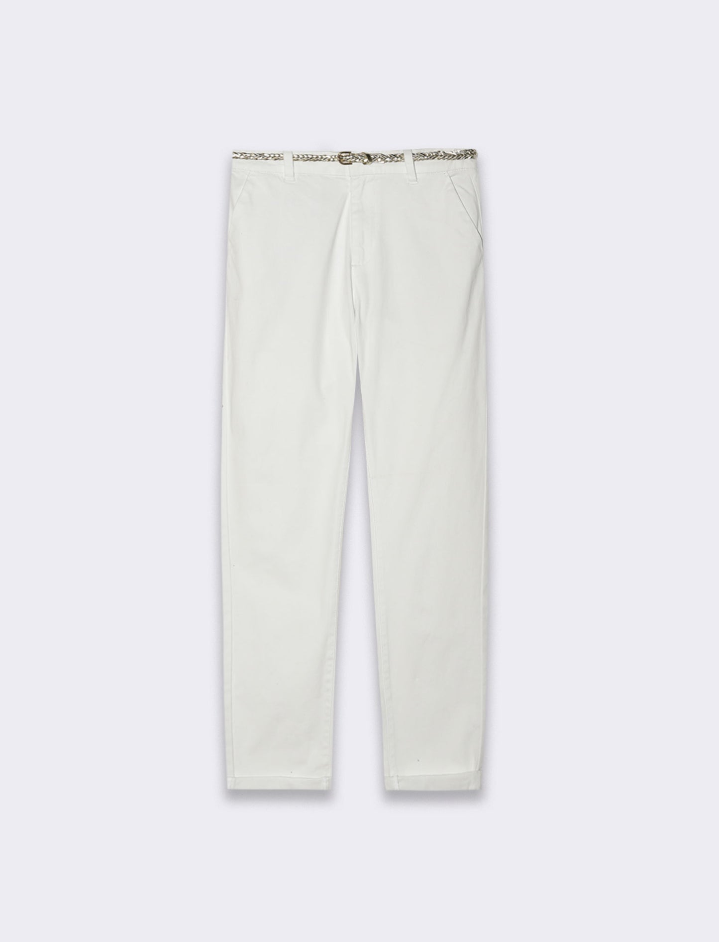 Pantalone con cintura da donna - Bianco