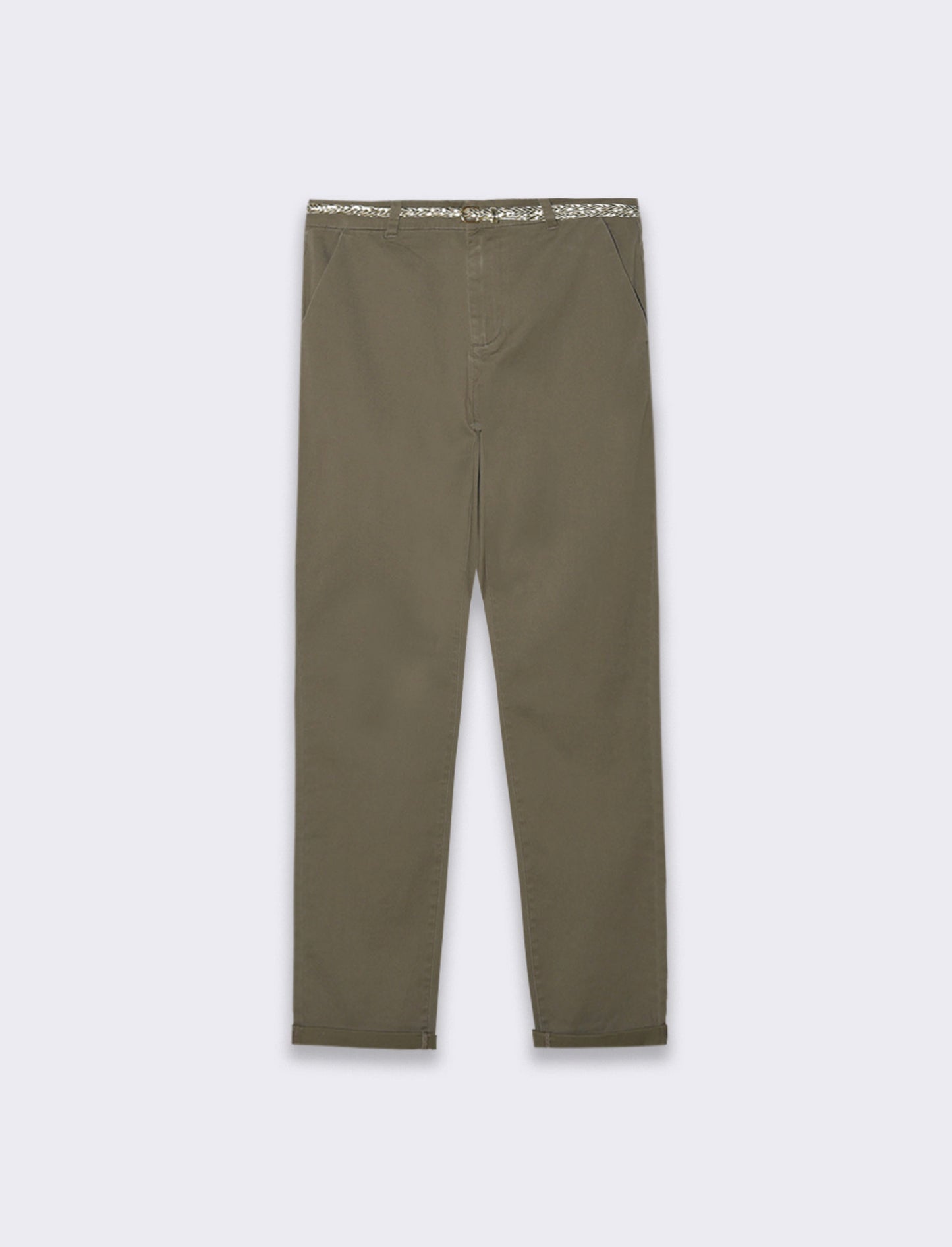 Pantalone con cintura da donna - Verde salvia