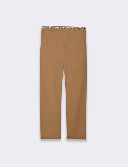 Woman's belted pants for stylish comfort - Beige