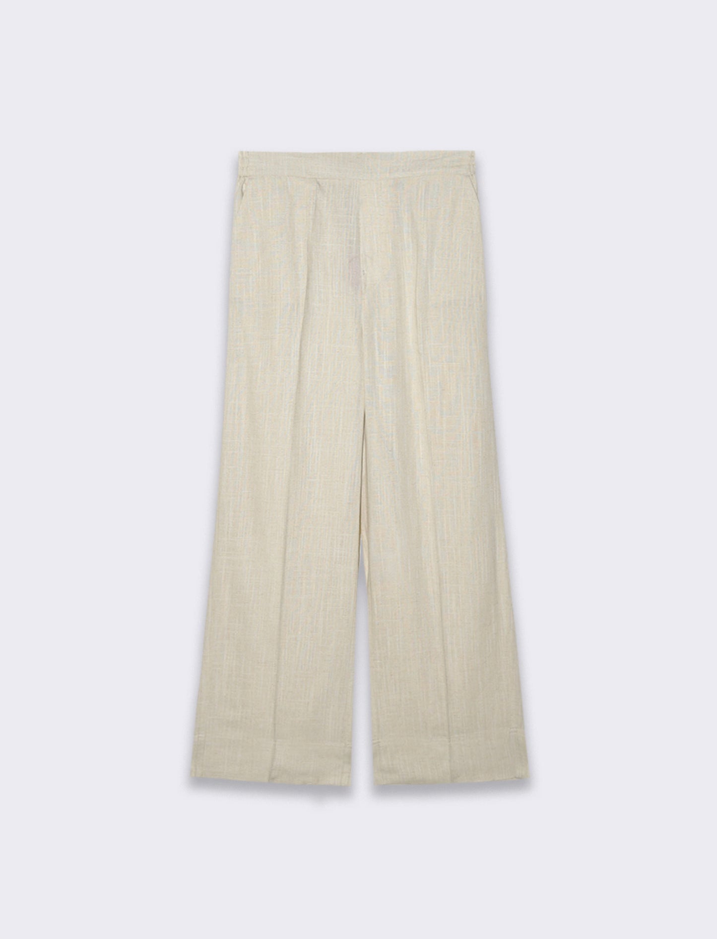 Pantalone con elastico in vita da donna - Beige corda
