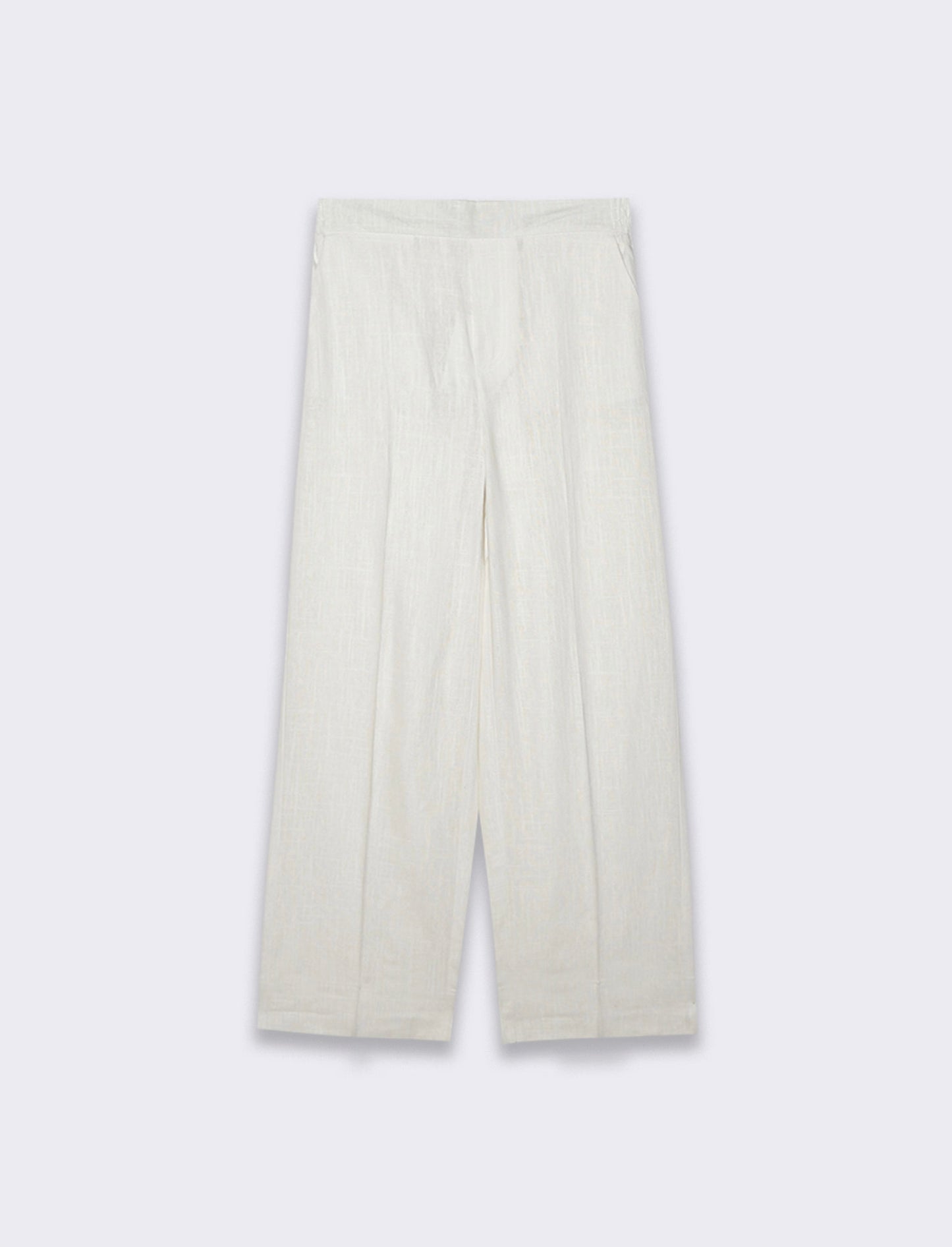 Pantalone con elastico in vita da donna - Bianco