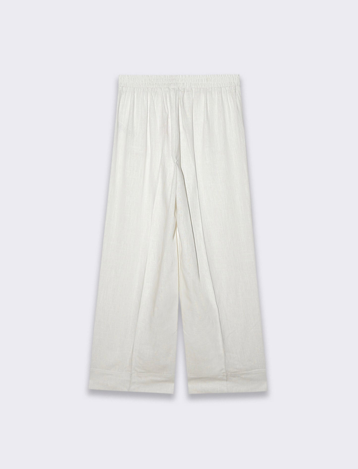 Pantalone con elastico in vita da donna - Bianco