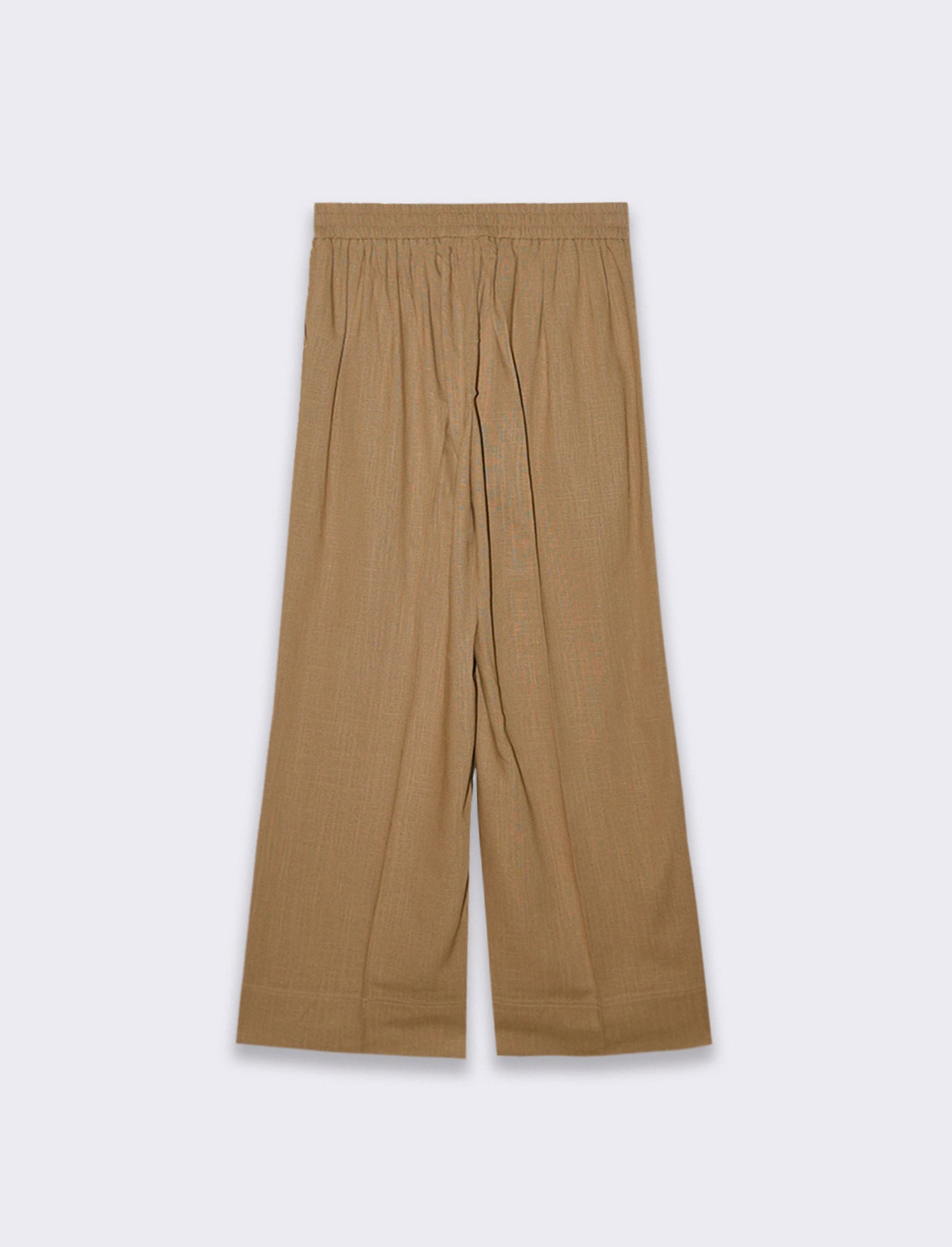 Pantalone con elastico in vita da donna - Caramello