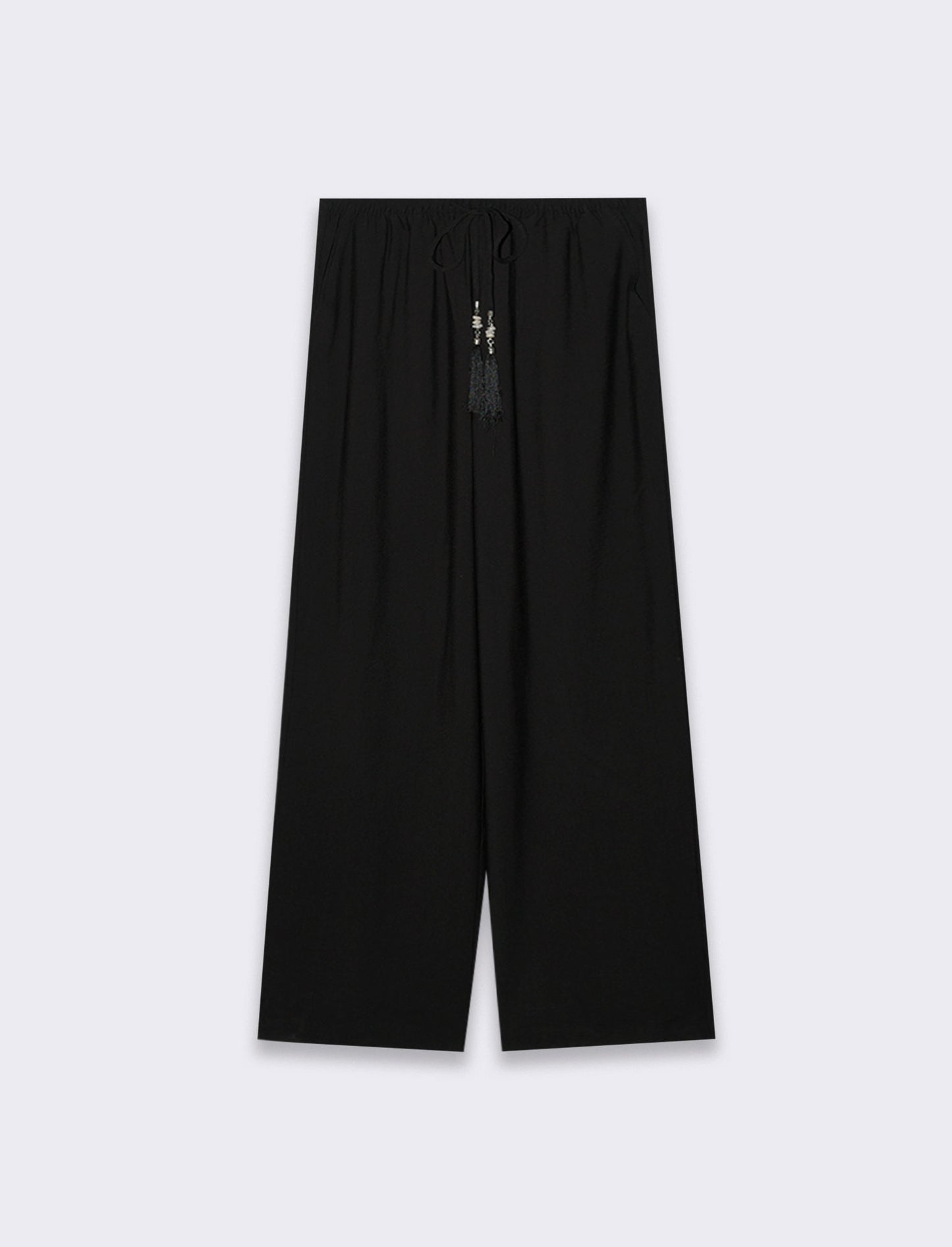 Woman's drawstring pants for comfort and style - Black