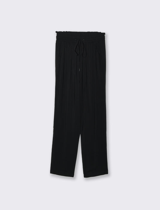 Pantalone con rouches da donna - Nero
