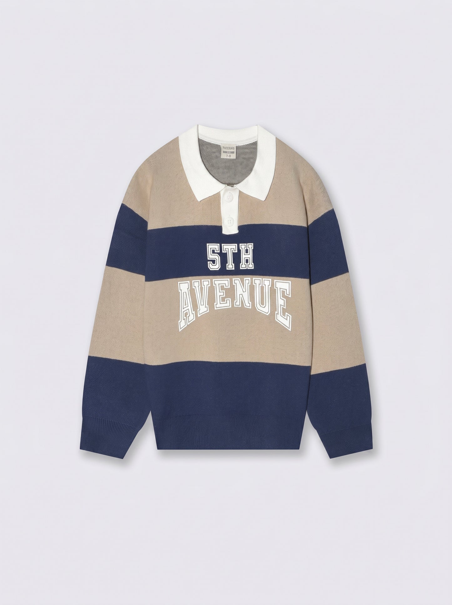 Oversized striped polo sweater - Pattern