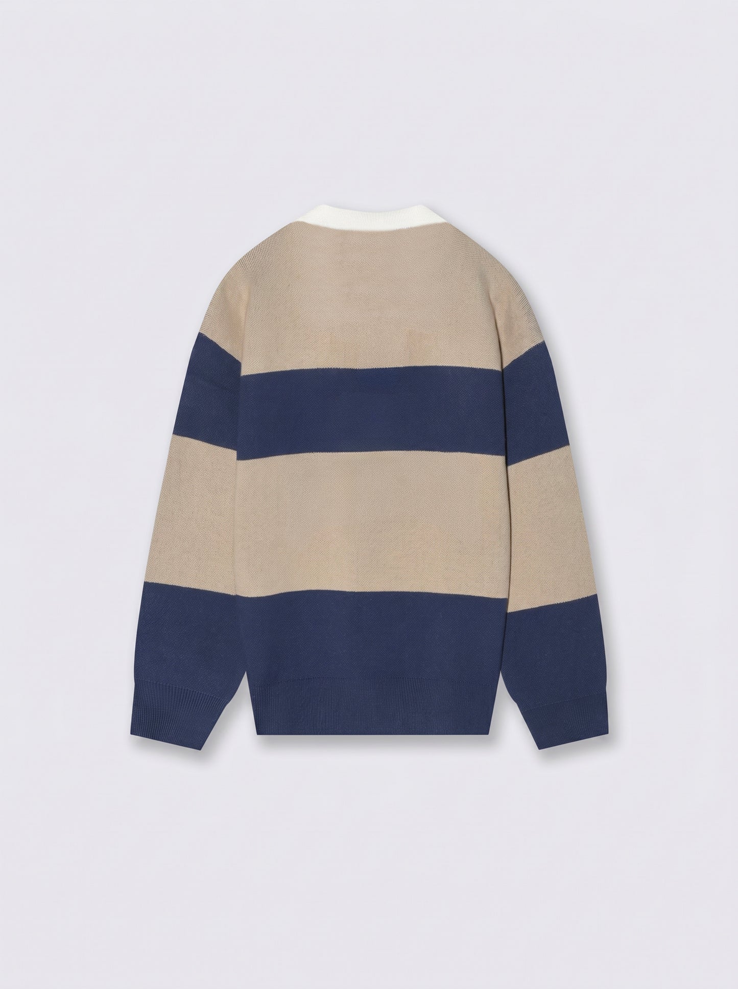 Maglioncino polo rigato oversize sportivo - Righe