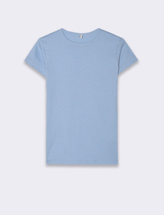 T-shirt basica da donna - Blu chiaro