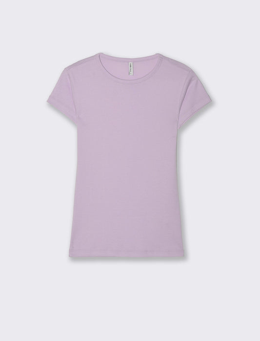 T-shirt basica da donna - Viola glicine