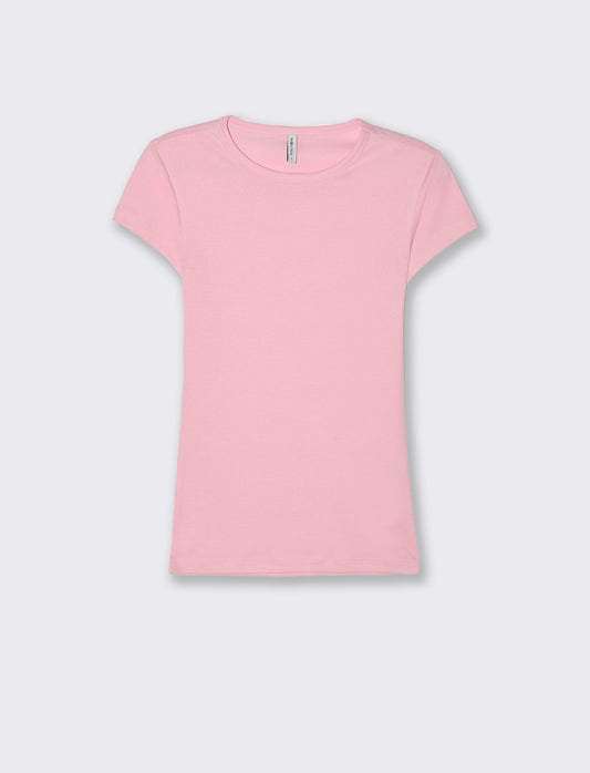 Woman's basic t-shirt for everyday wear - Pink