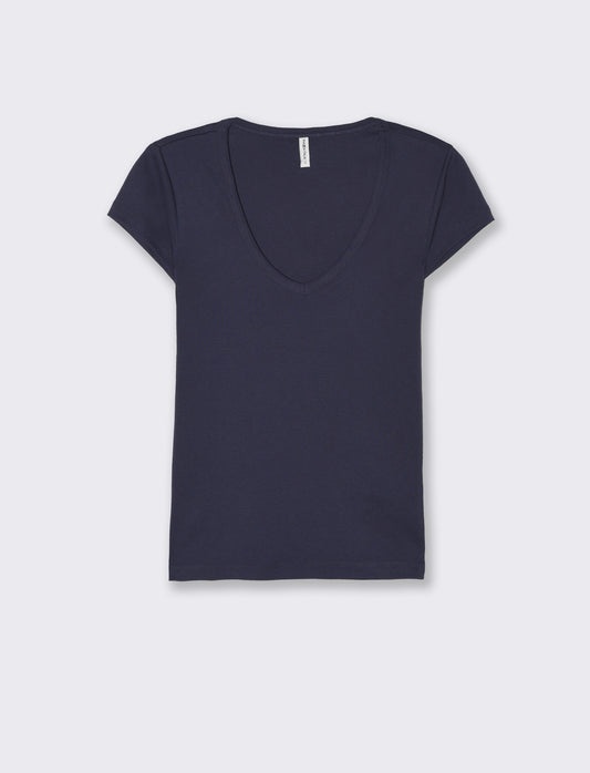 Woman's basic t-shirt for everyday wear - Blue