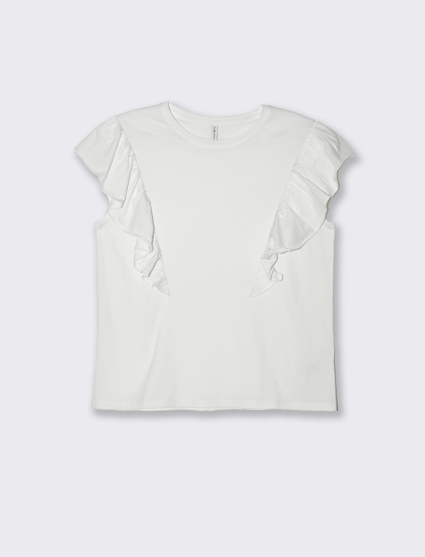 T-shirt con rouches da donna - Bianco