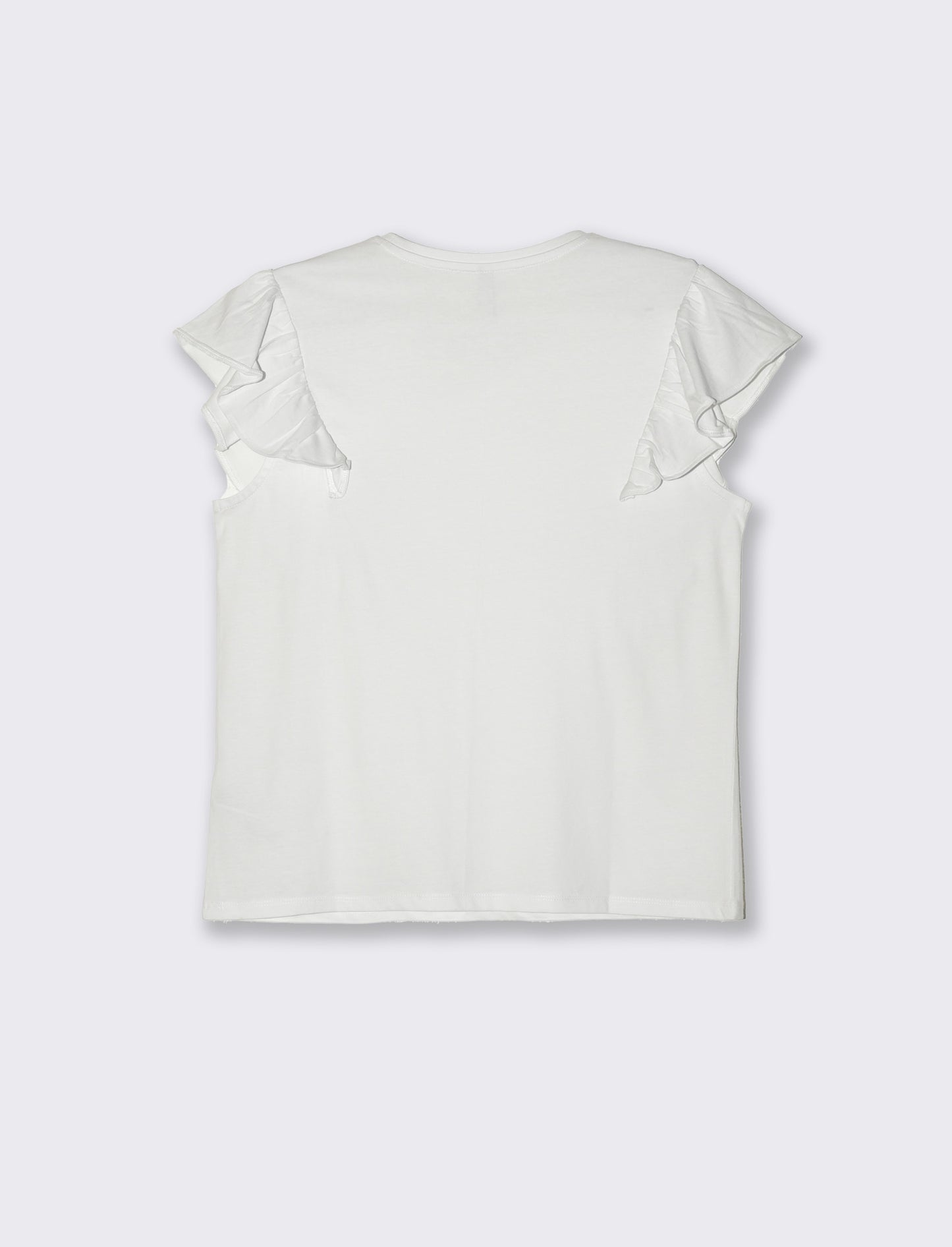 T-shirt con rouches da donna - Bianco