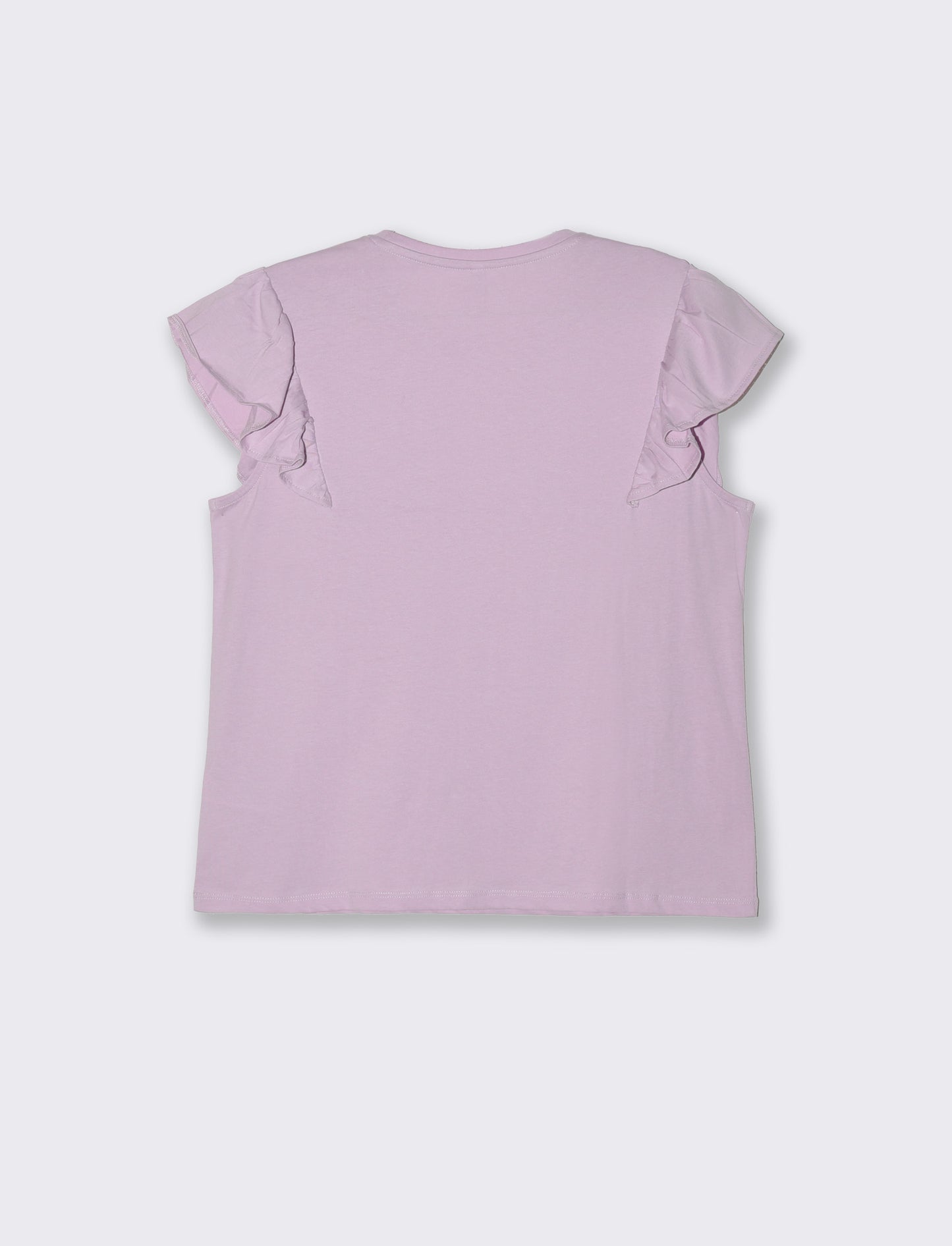 T-shirt con rouches da donna - Viola glicine