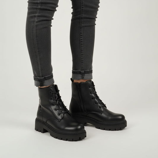 Black amphibian with embroidered stars - Black