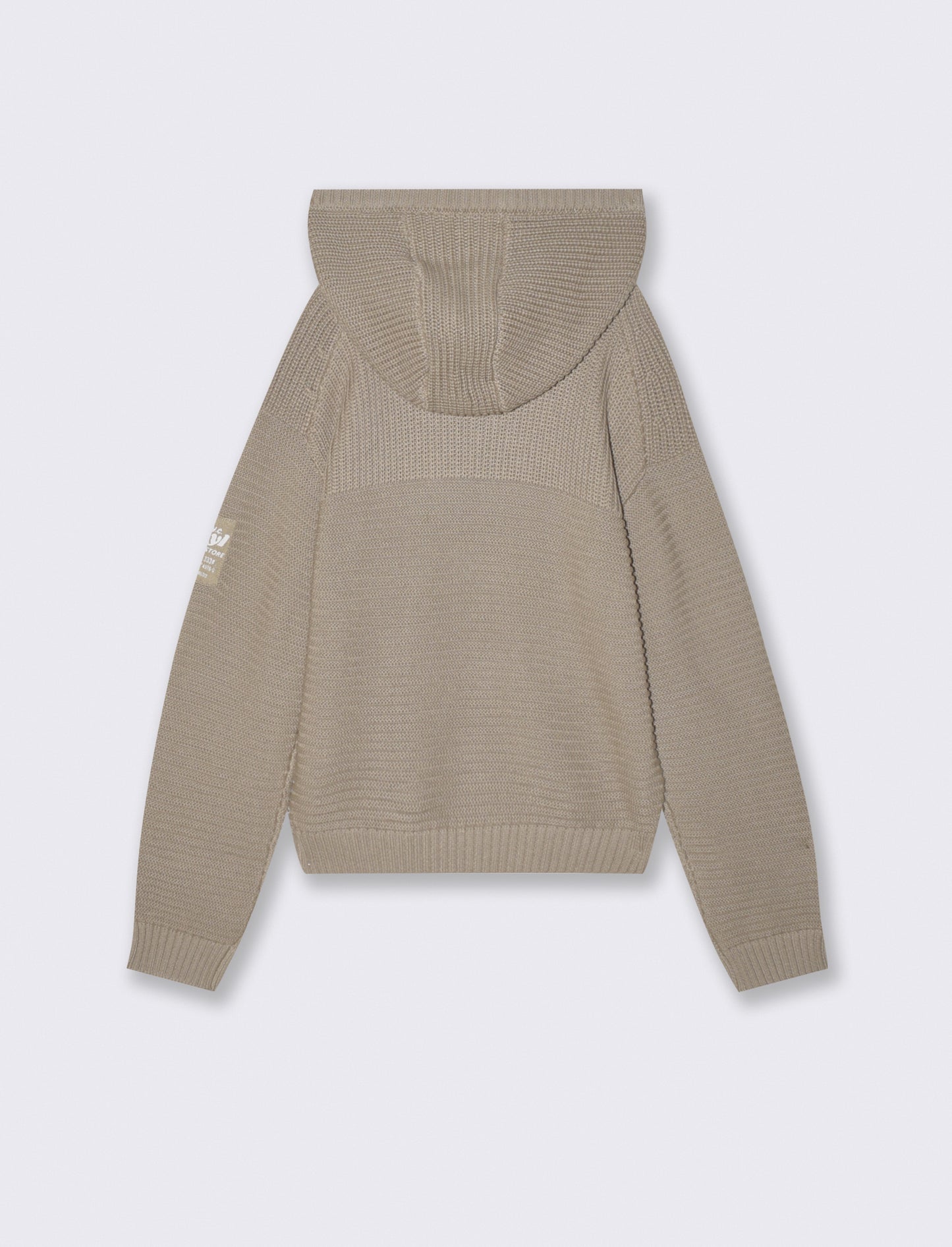 Maglia con cappuccio in misto cotone - Beige