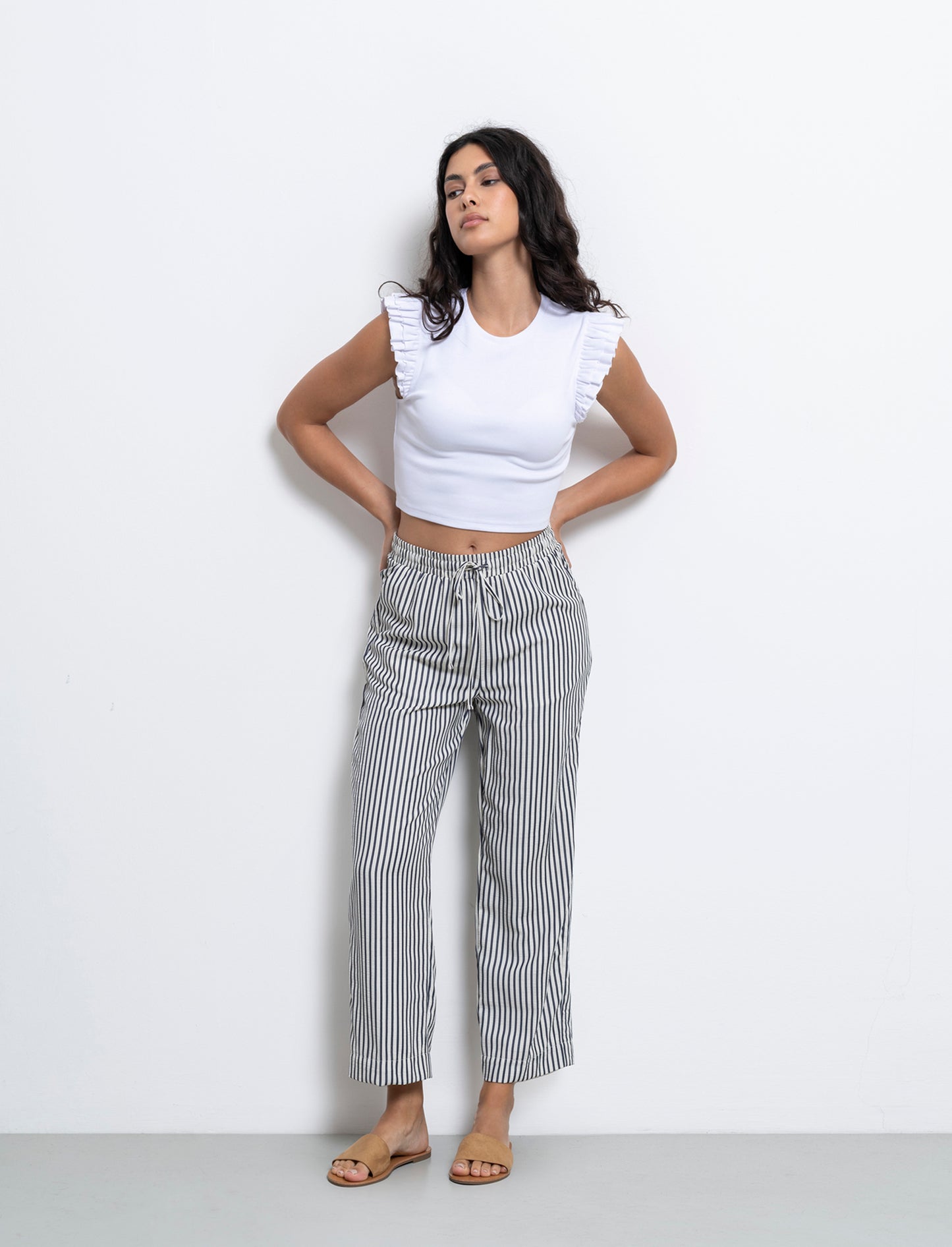 Woman's elastic waistband pants - 