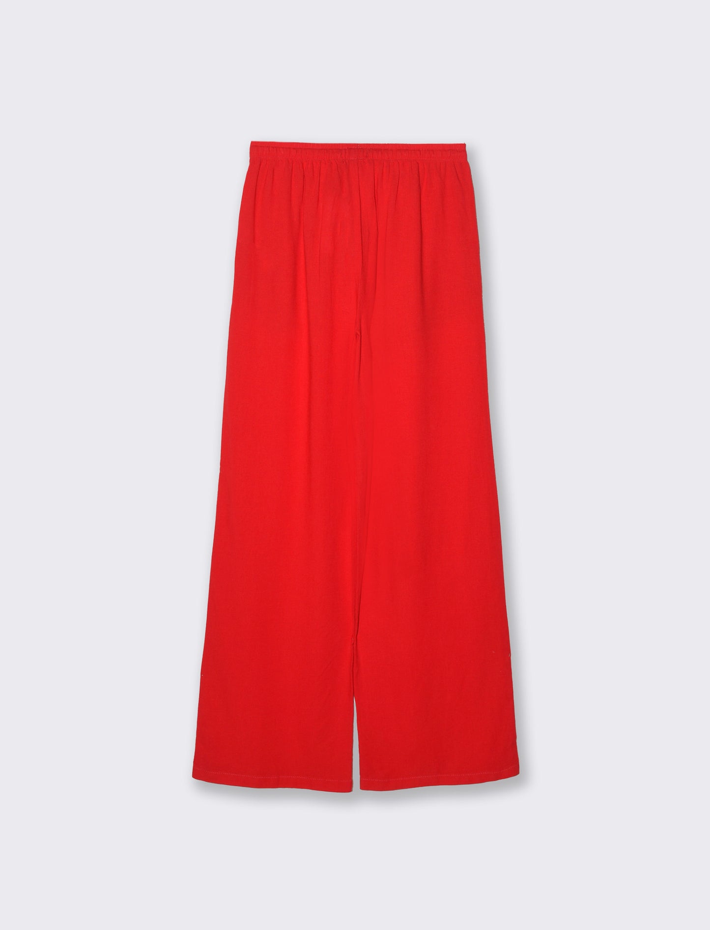 Pantalone con elastico in vita da donna - Rosso scarlatto