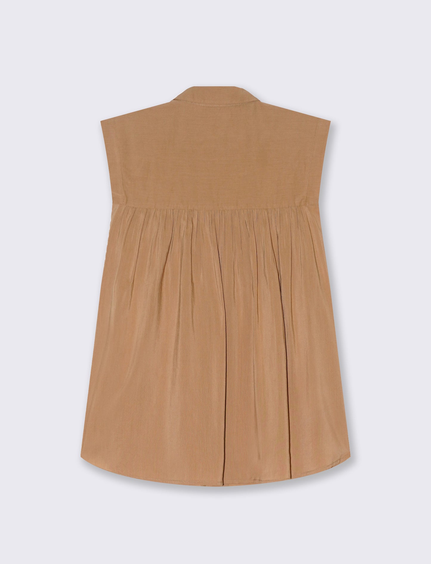 Camicia giro manica da donna - Caramello