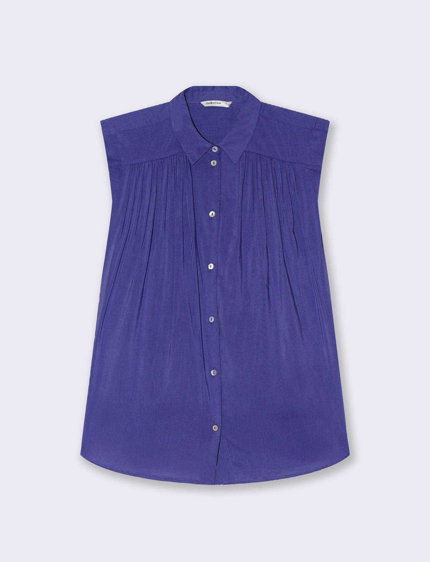 Camicia giro manica da donna - Mirtillo