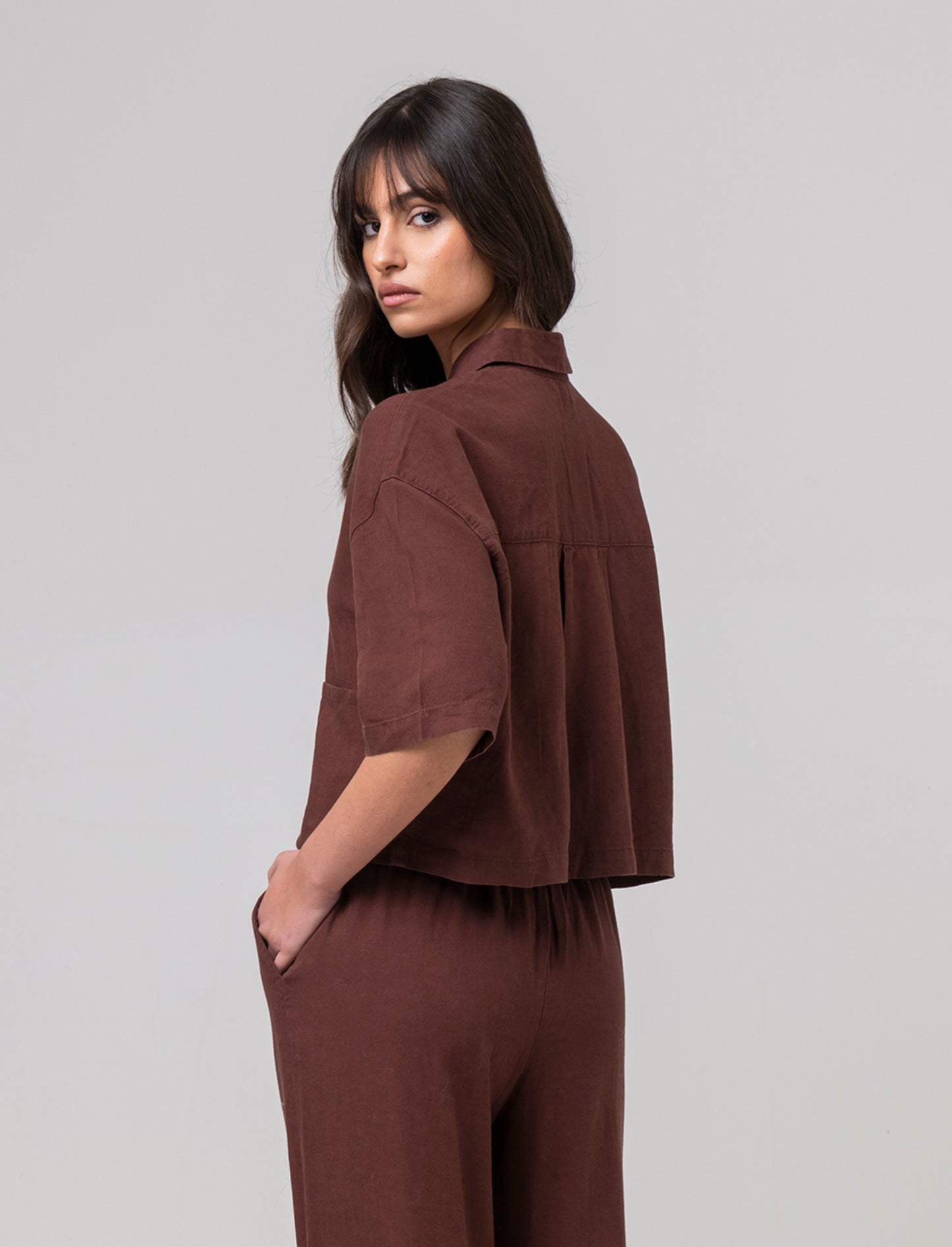 Camicia crop da donna - Caffe'