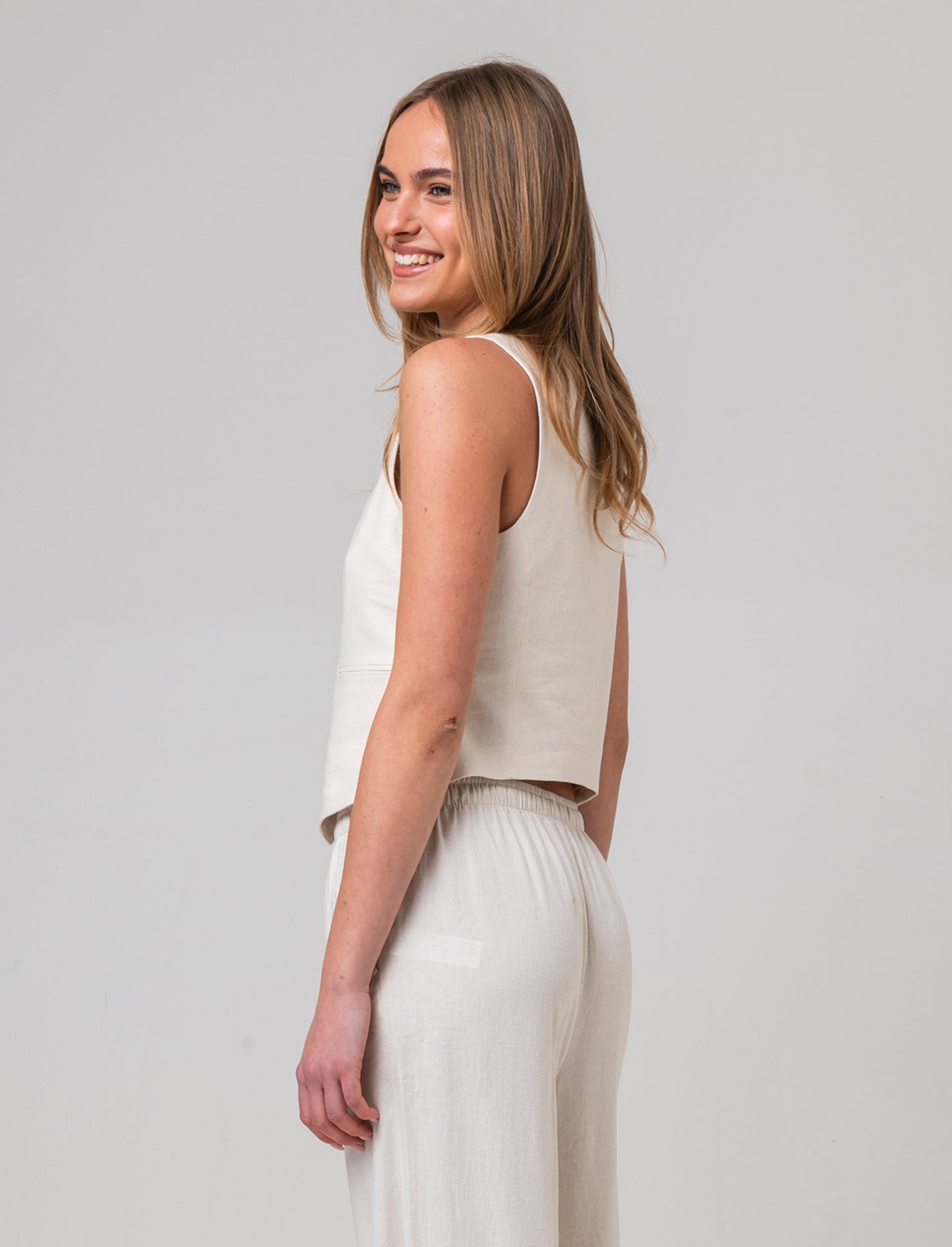 Gilet da donna - Beige corda