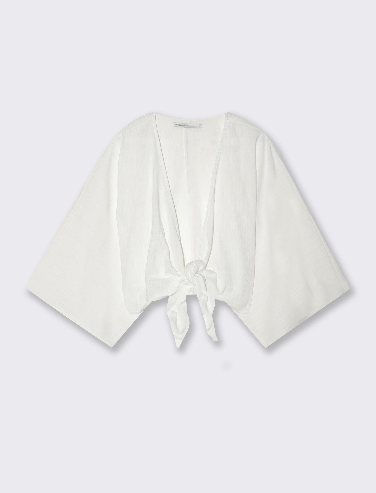 Woman's kimono style cascading jacket - White
