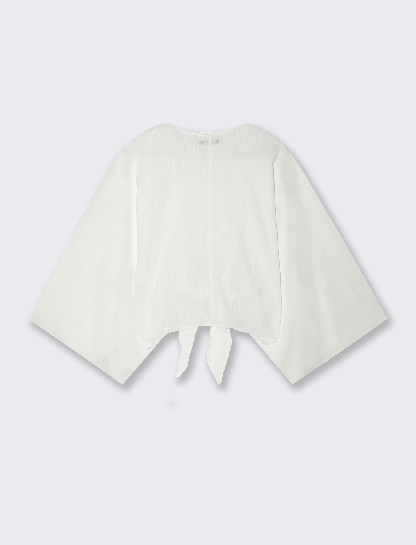 Woman's kimono style cascading jacket - White