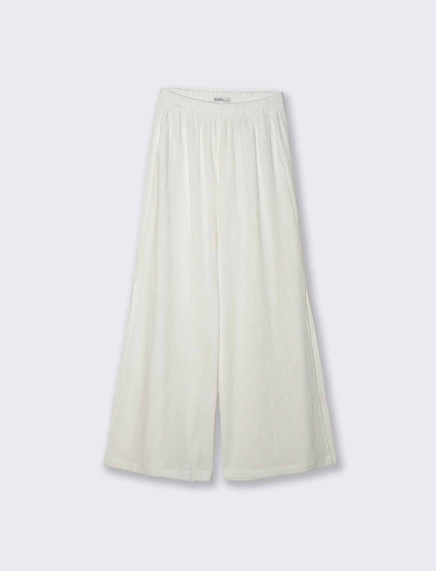 Woman's split hem trousers - White