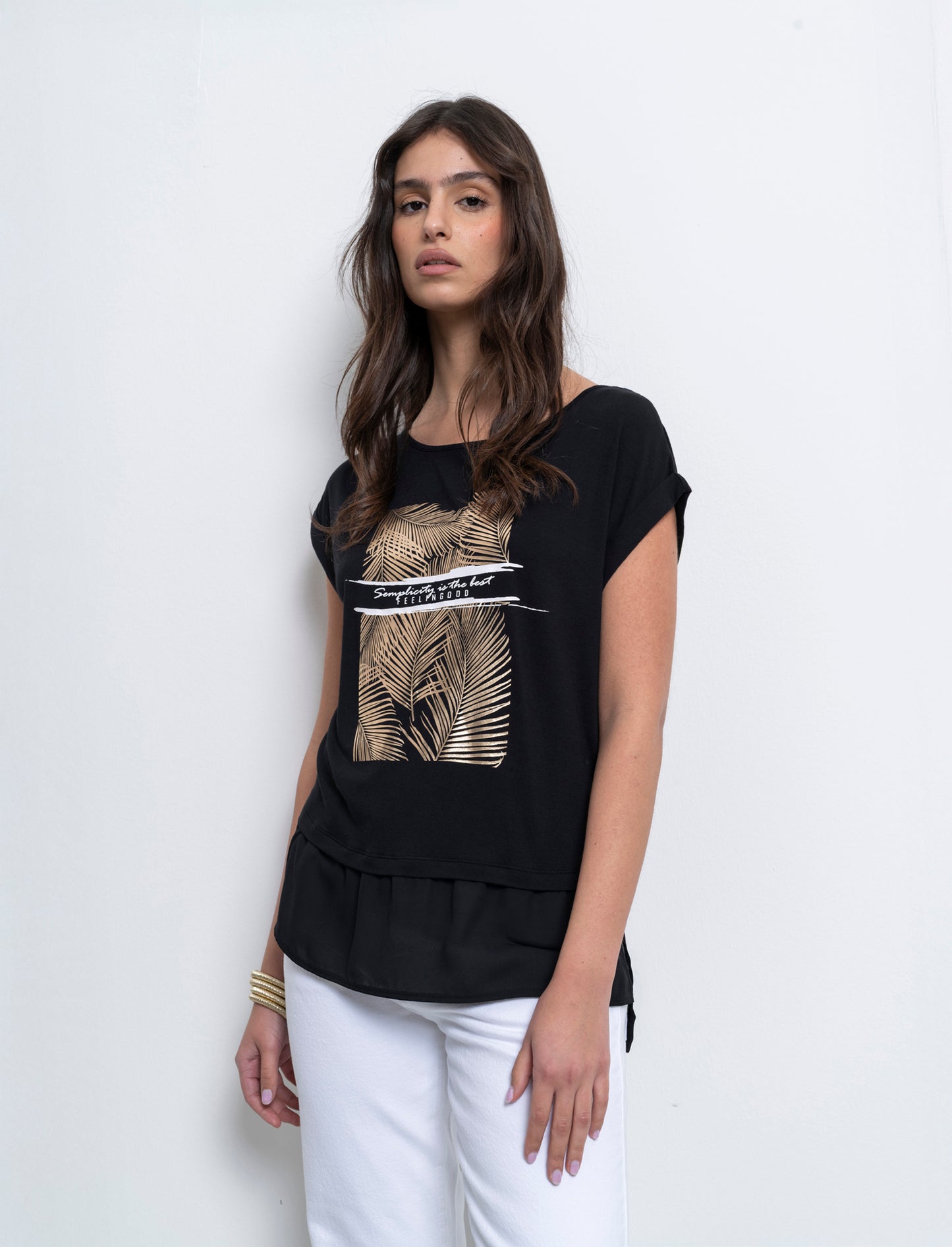 T-shirt con stampa da donna - var 1