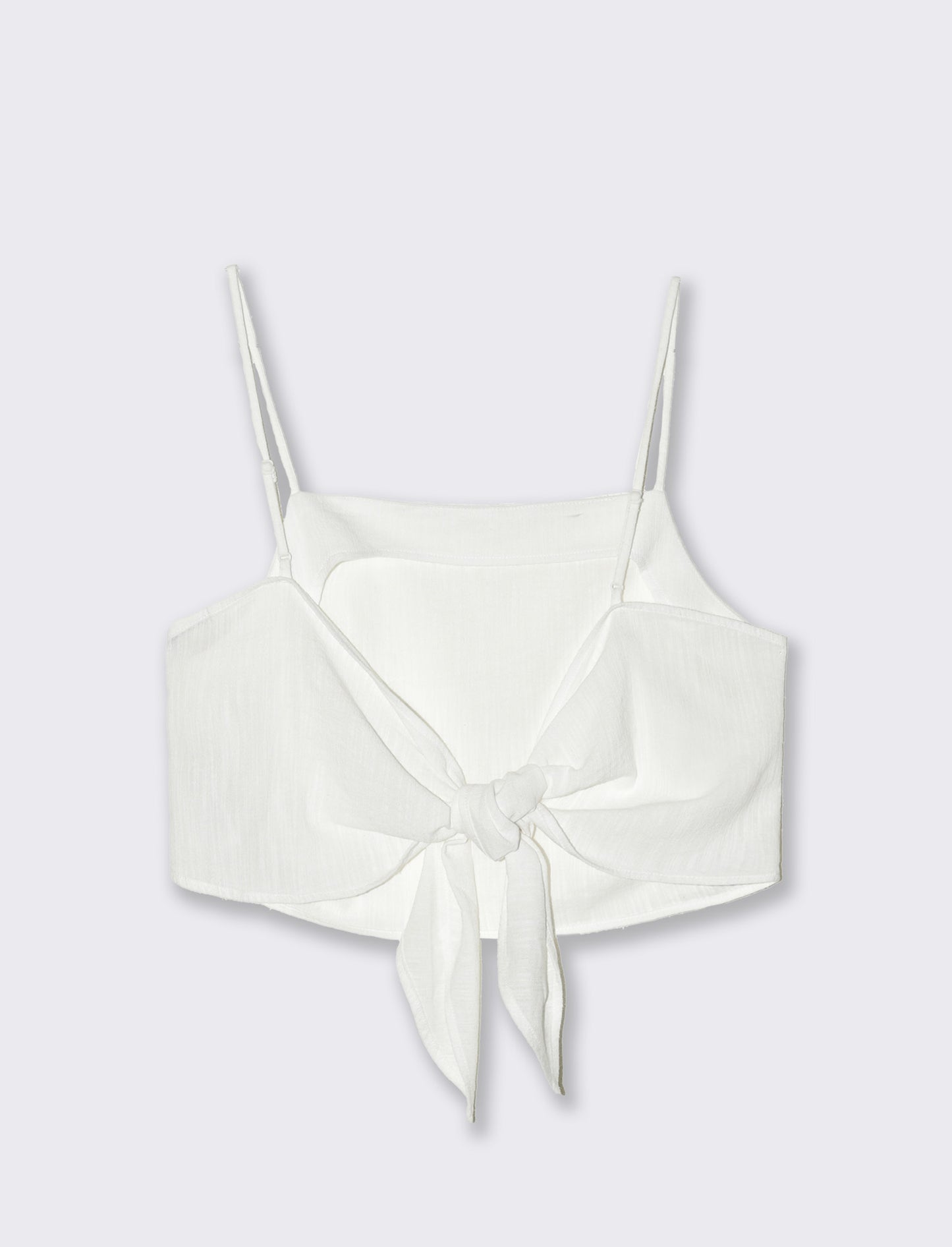 Top con chiusura a fiocco da donna - Bianco