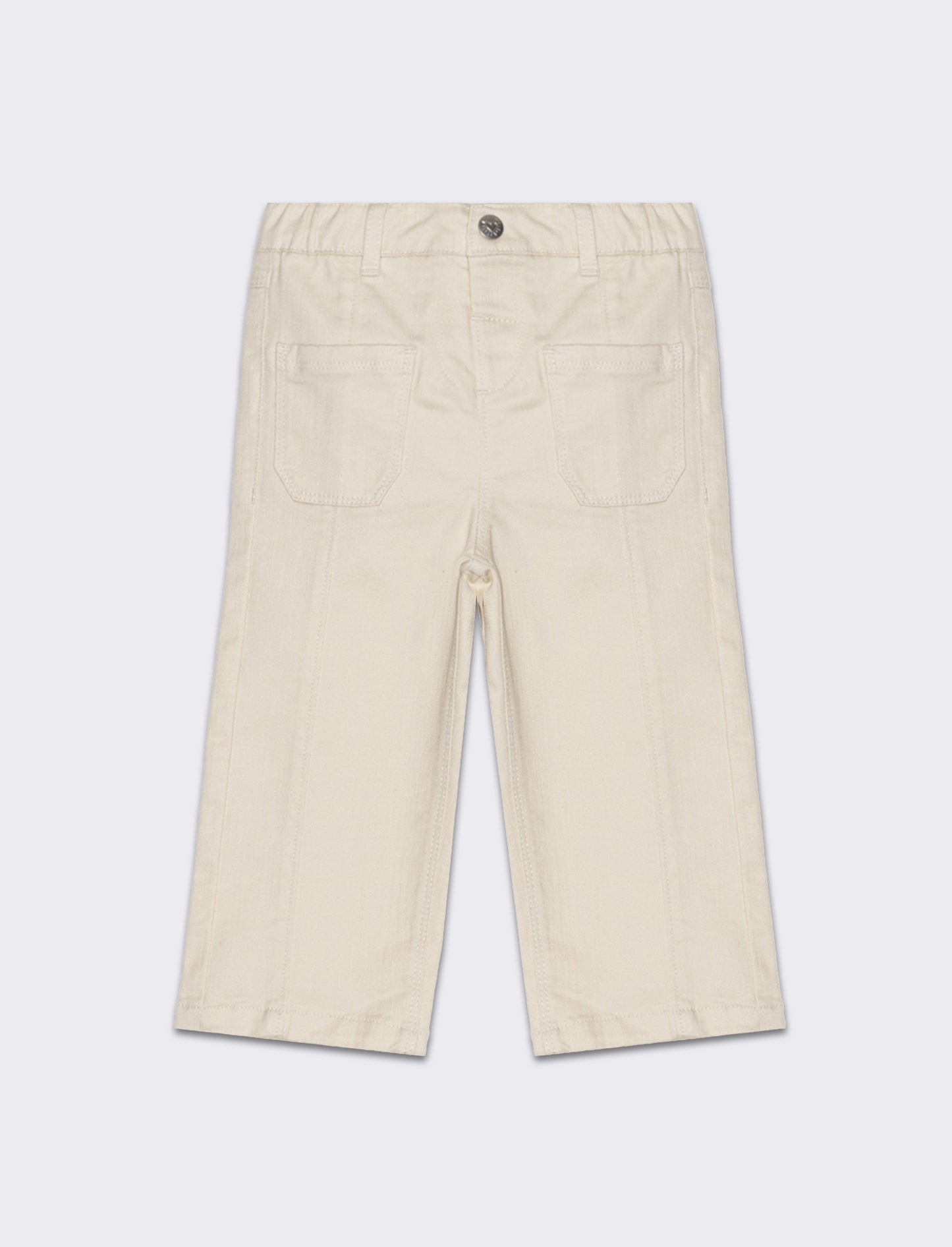 Pantalone ampio con taschine da neonata - Beige