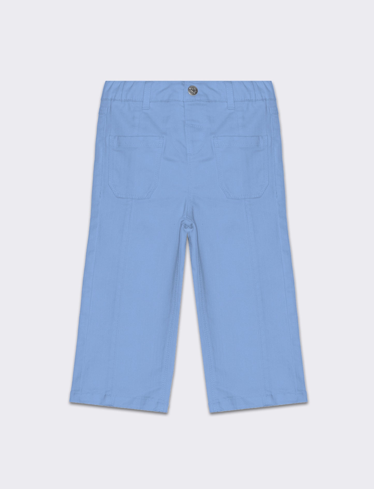 Pantalone ampio con taschine da neonata - Azzurro