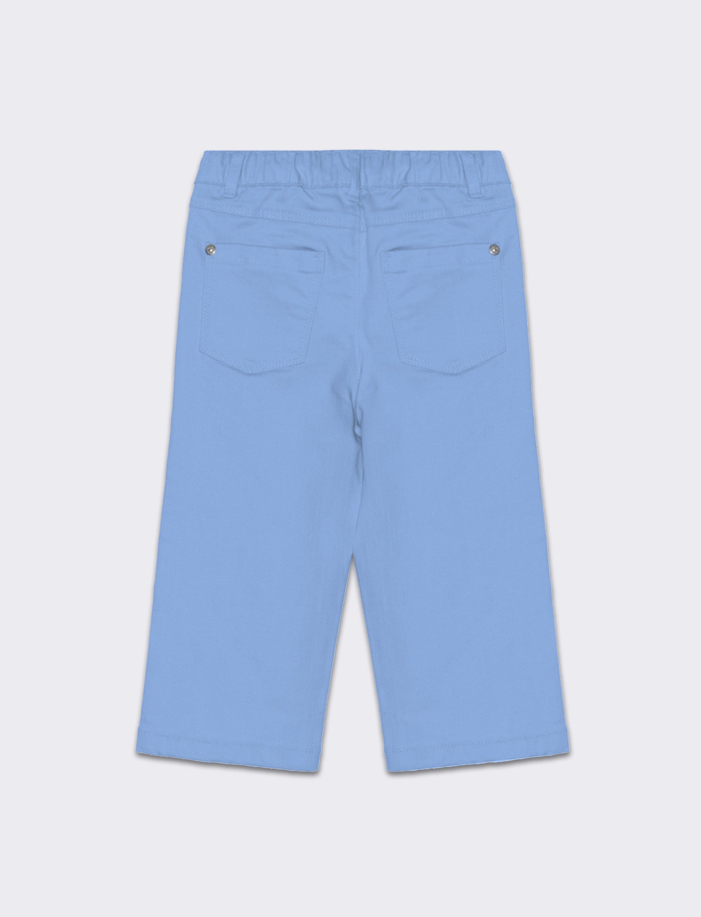 Pantalone ampio con taschine da neonata - Azzurro