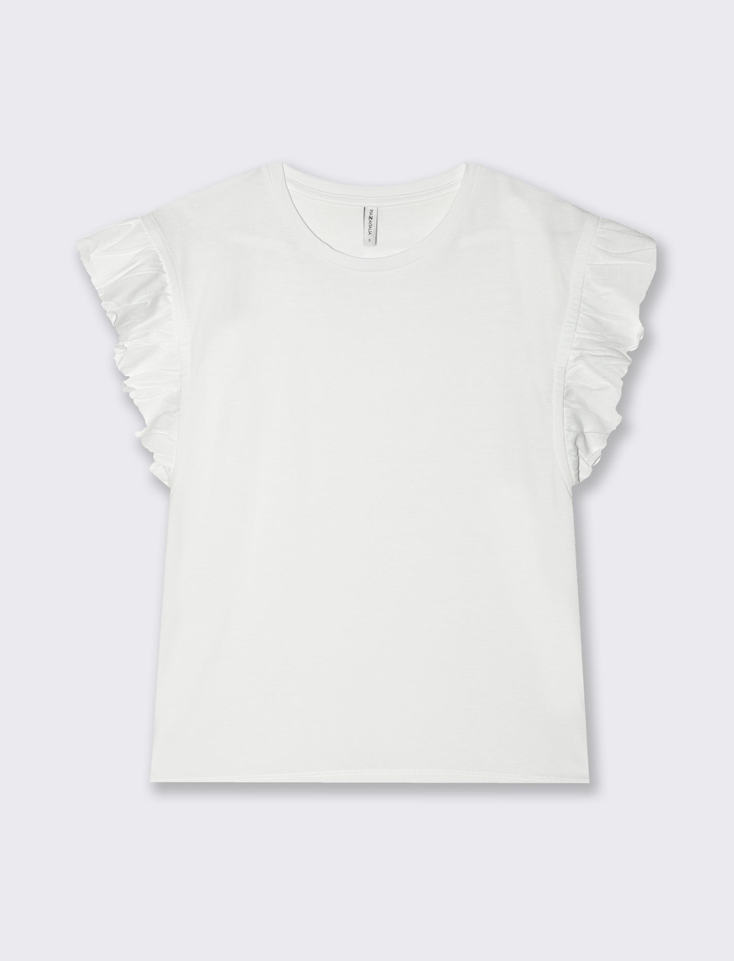 T-shirt con rouches da donna - Bianco