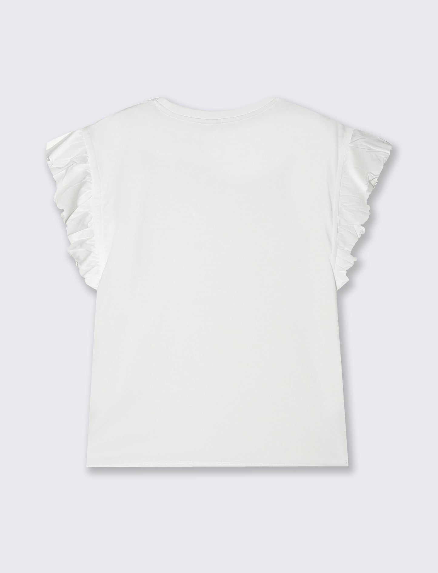 T-shirt con rouches da donna - Bianco
