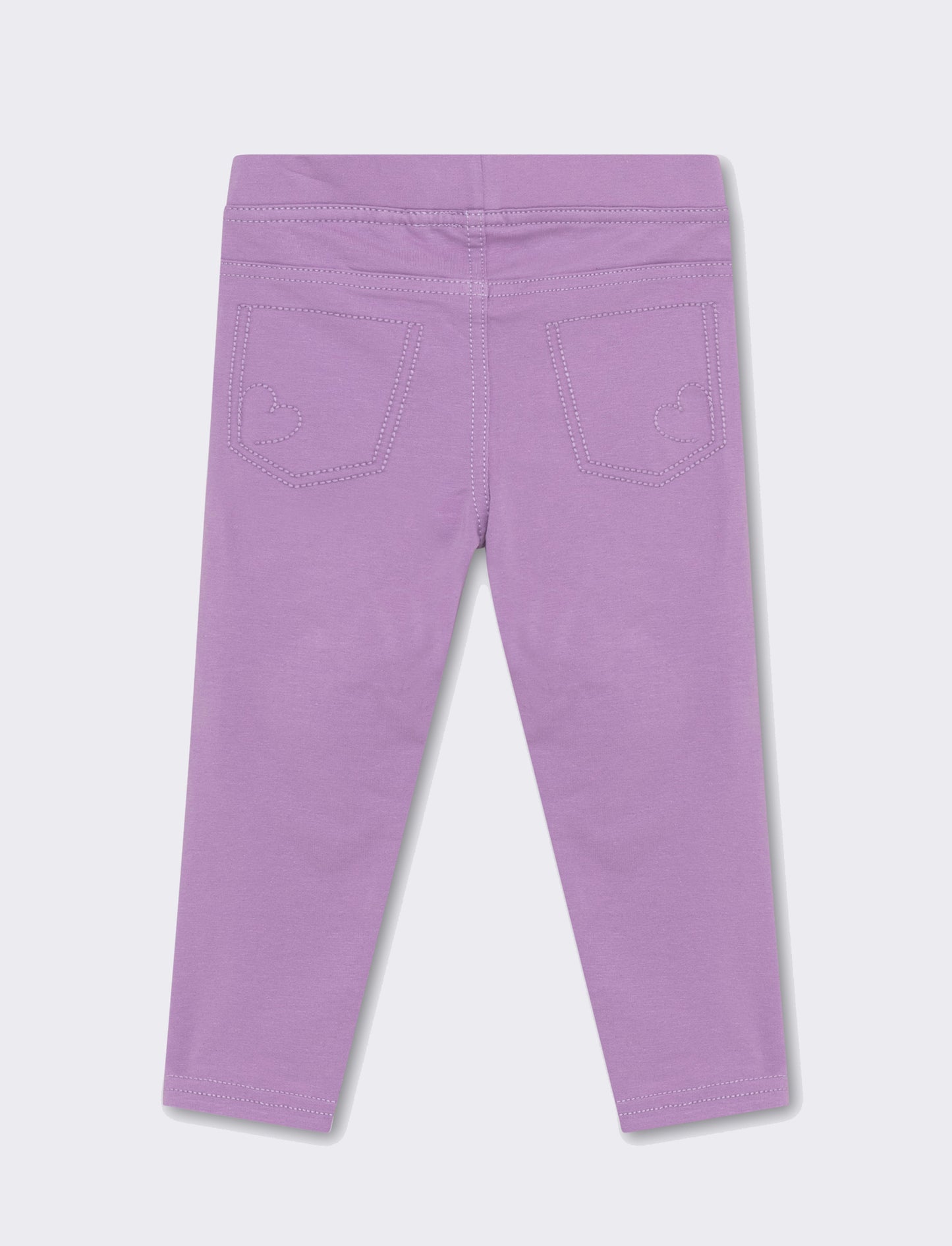 Leggings con cuciture a contrasto da neonata - Lilla