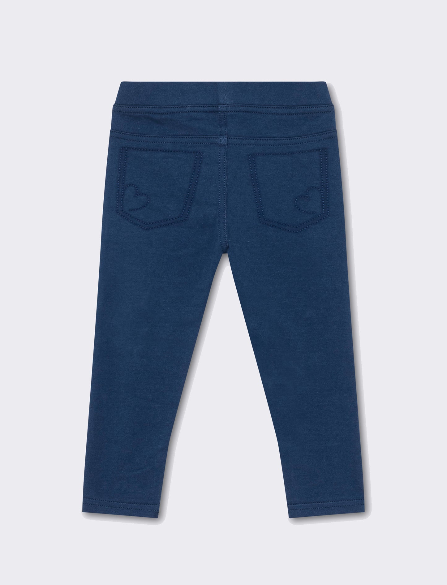 Leggings con cuciture a contrasto da neonata - DENIM SCURO