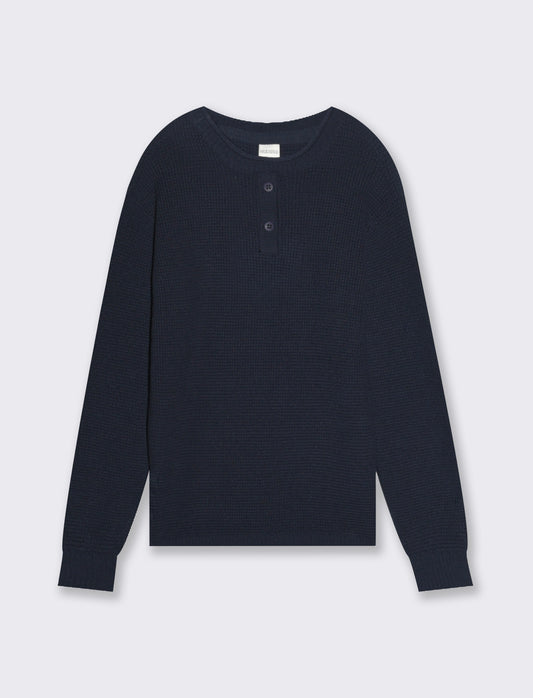 Maglia girocollo e taschino da bambino - Blu