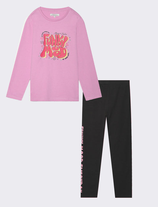 Set 2 pezzi da bambina - Rosa