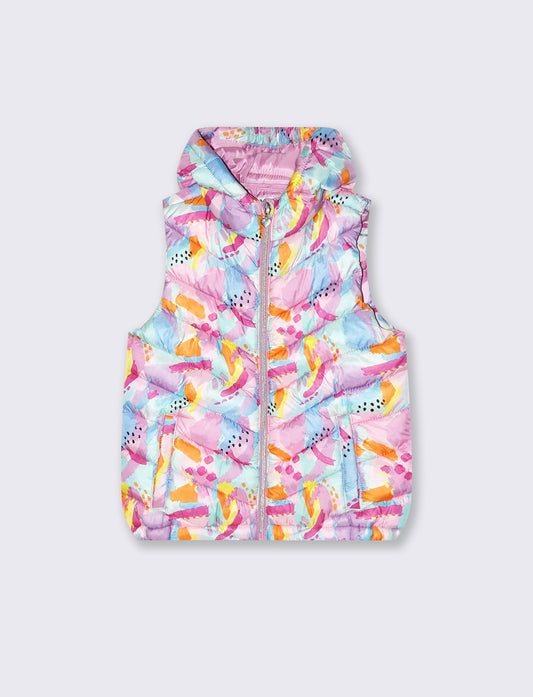 Gilet trapuntato leggero. da bambina - Rosa