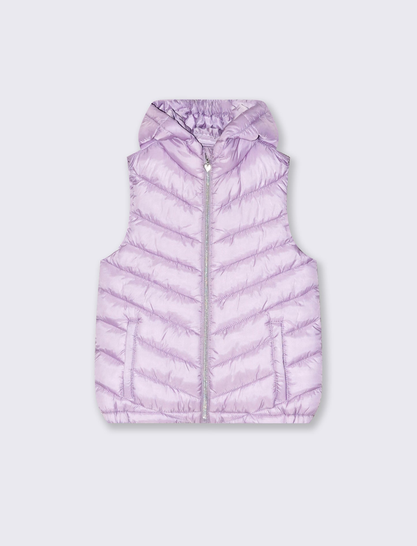 Gilet trapuntato leggero. da bambina - Lilla